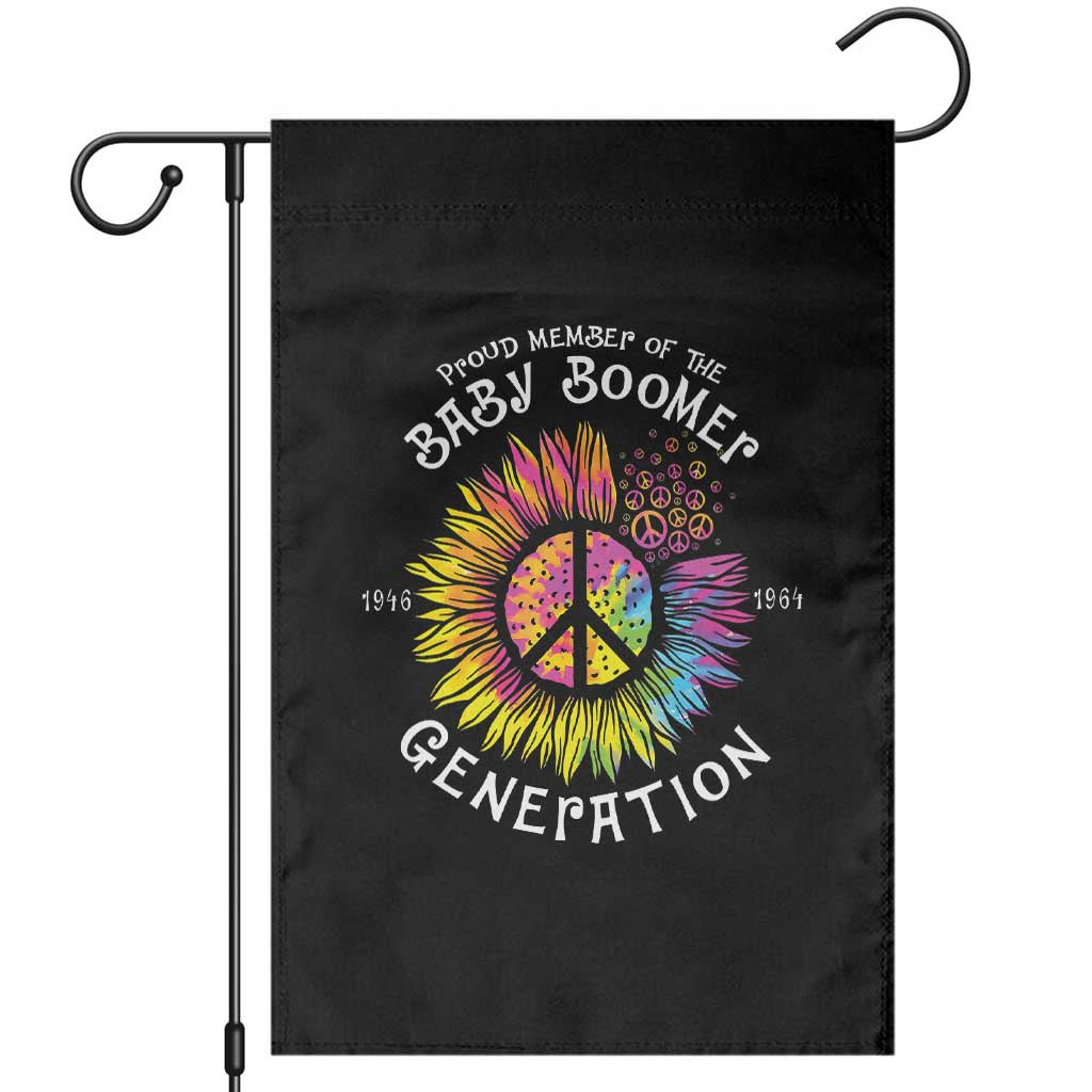 Proud Member Of The Baby Boomer Generation Garden Flag Hippie Sunflower - Wonder Print Shop