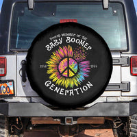 Proud Member Of The Baby Boomer Generation Spare Tire Cover Hippie Sunflower - Wonder Print Shop