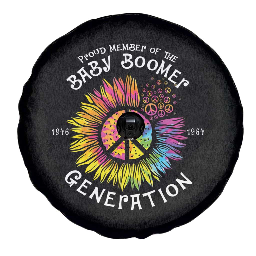 Proud Member Of The Baby Boomer Generation Spare Tire Cover Hippie Sunflower - Wonder Print Shop