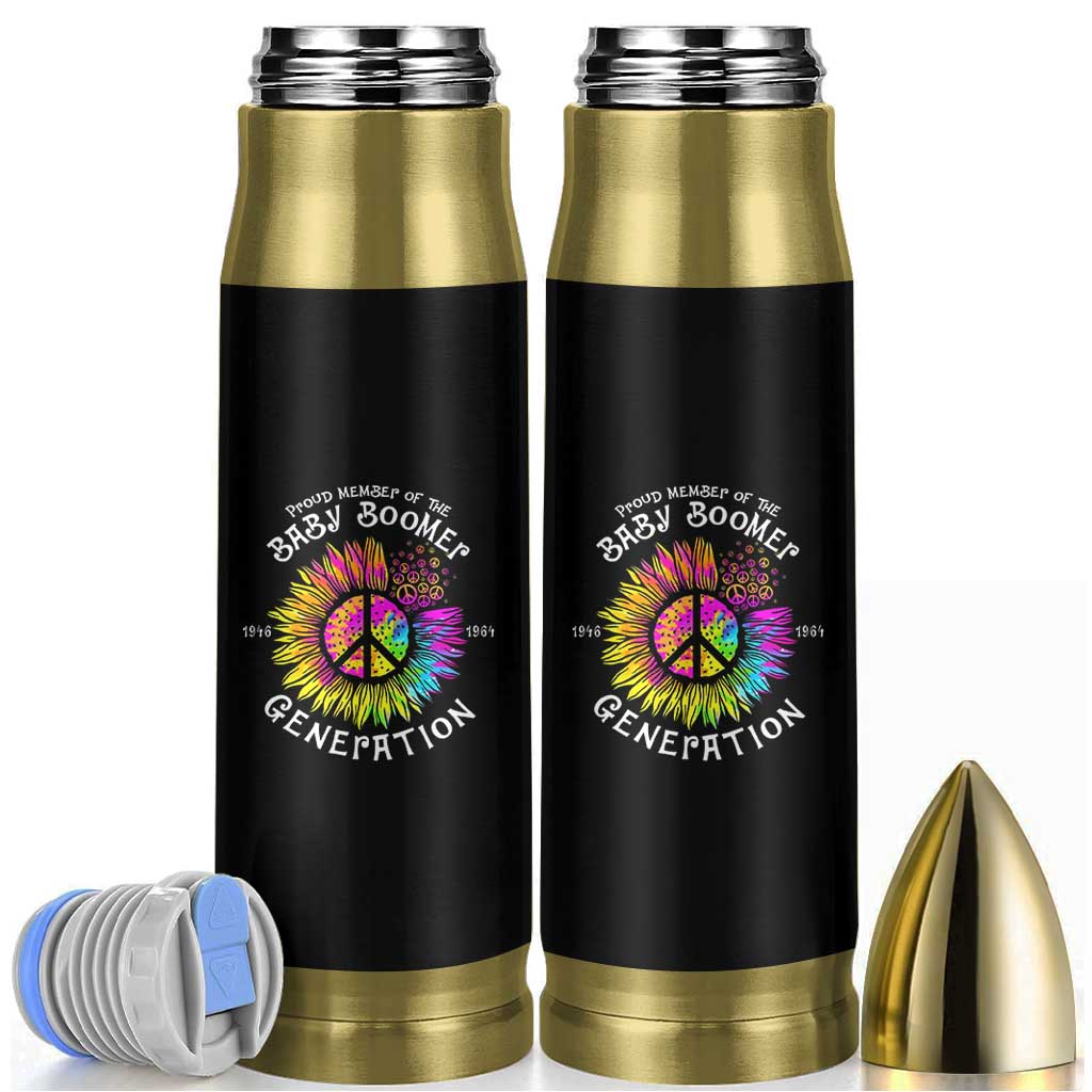 Proud Member Of The Baby Boomer Generation Bullet Tumbler Hippie Sunflower - Wonder Print Shop
