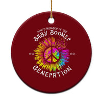 Proud Member Of The Baby Boomer Generation Ceramic Ornament Hippie Sunflower - Wonder Print Shop
