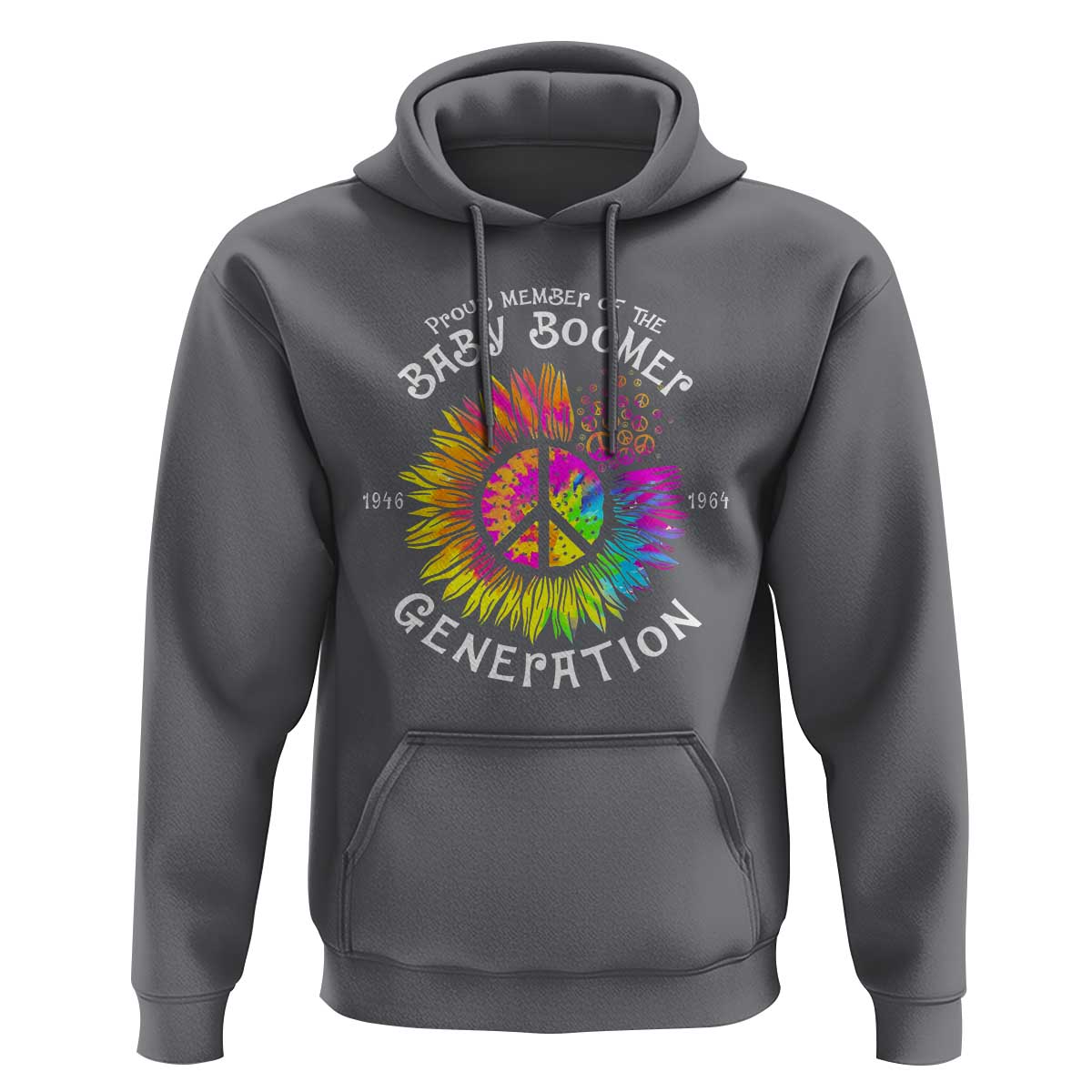Proud Member Of The Baby Boomer Generation Hoodie Hippie Sunflower - Wonder Print Shop