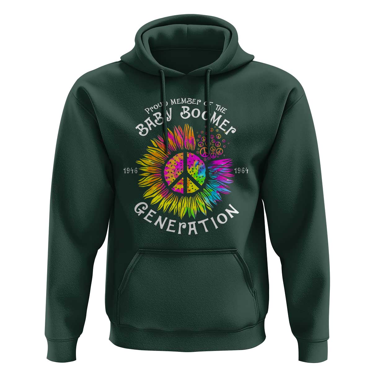 Proud Member Of The Baby Boomer Generation Hoodie Hippie Sunflower - Wonder Print Shop