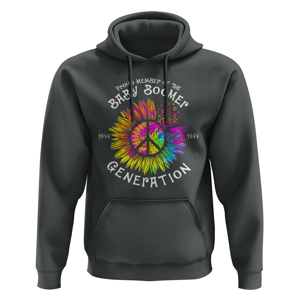 Proud Member Of The Baby Boomer Generation Hoodie Hippie Sunflower - Wonder Print Shop