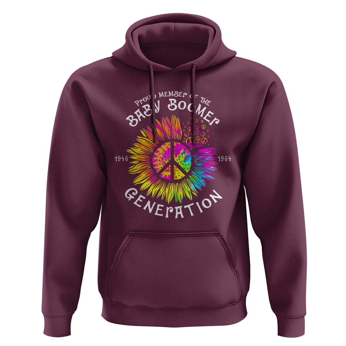 Proud Member Of The Baby Boomer Generation Hoodie Hippie Sunflower - Wonder Print Shop