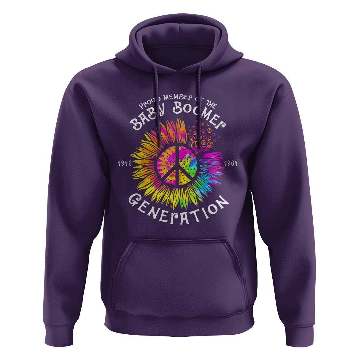 Proud Member Of The Baby Boomer Generation Hoodie Hippie Sunflower - Wonder Print Shop