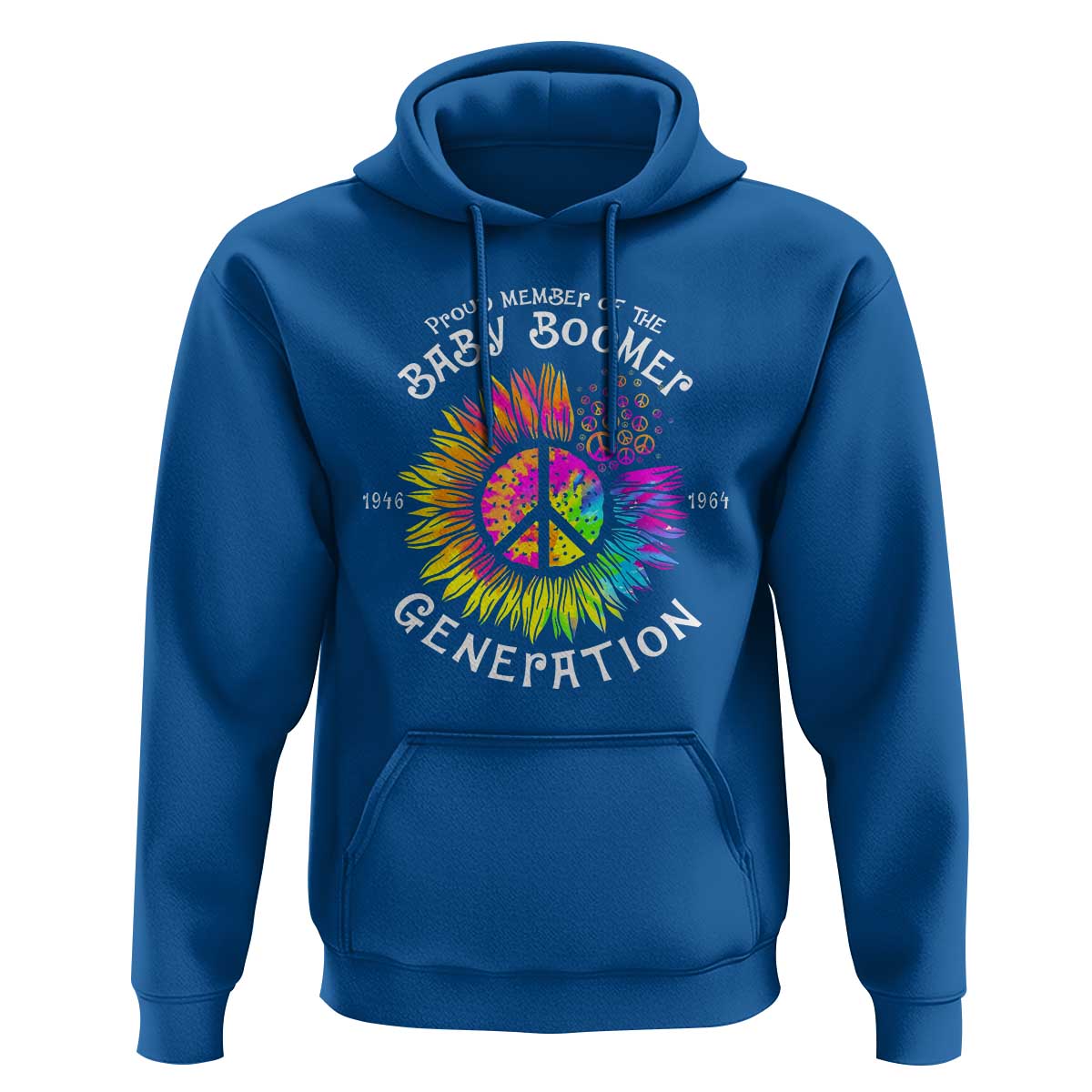 Proud Member Of The Baby Boomer Generation Hoodie Hippie Sunflower - Wonder Print Shop