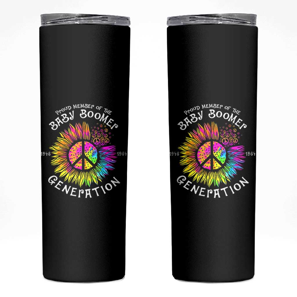 Proud Member Of The Baby Boomer Generation Skinny Tumbler Hippie Sunflower - Wonder Print Shop