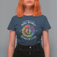 Proud Member Of The Baby Boomer Generation T Shirt For Women Hippie Sunflower - Wonder Print Shop