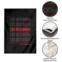 Funny OK Boomer Garden Flag Gen Z Millennials Generation Meme Joke - Wonder Print Shop