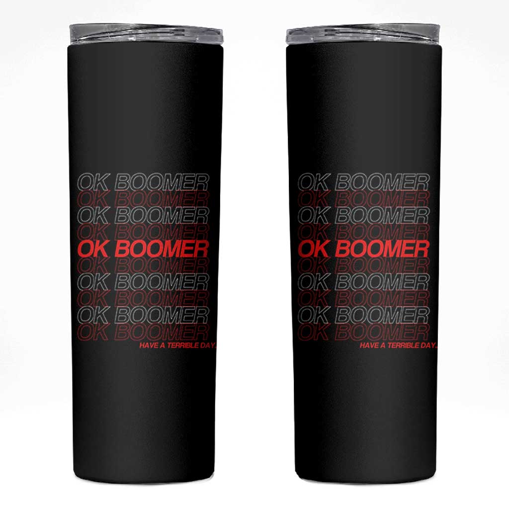 Funny OK Boomer Skinny Tumbler Gen Z Millennials Generation Meme Joke - Wonder Print Shop