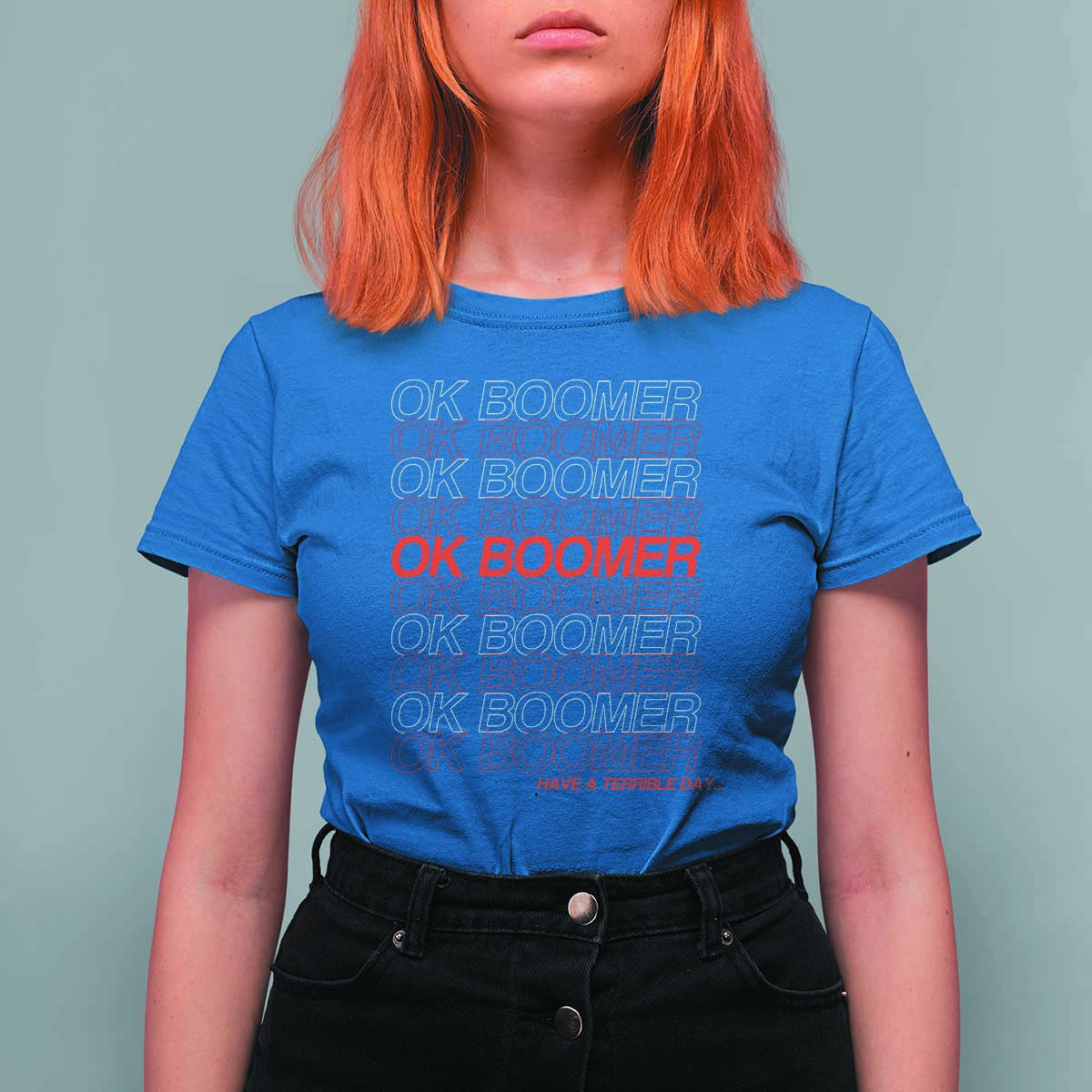 Funny OK Boomer T Shirt For Women Gen Z Millennials Generation Meme Joke - Wonder Print Shop
