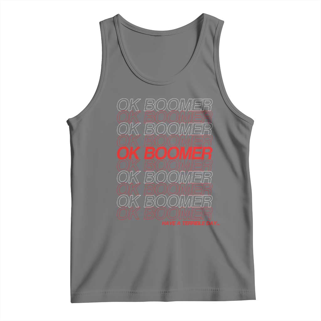 Funny OK Boomer Tank Top Gen Z Millennials Generation Meme Joke - Wonder Print Shop