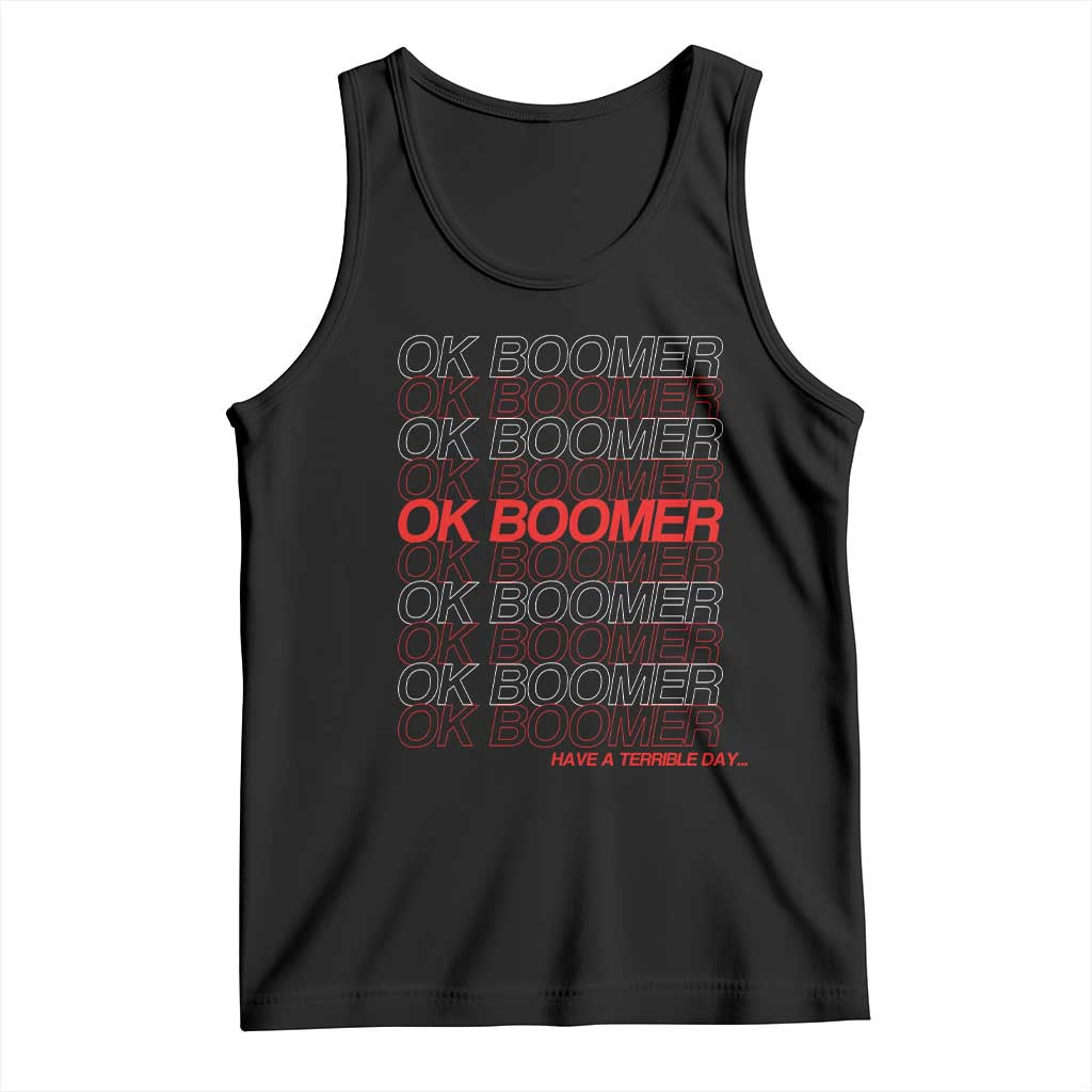 Funny OK Boomer Tank Top Gen Z Millennials Generation Meme Joke - Wonder Print Shop