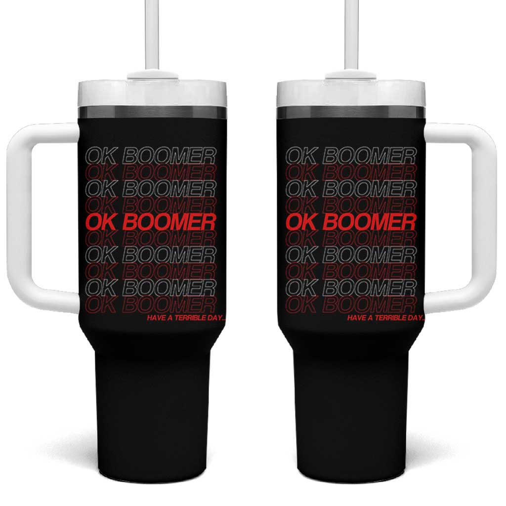 Funny OK Boomer Tumbler With Handle Gen Z Millennials Generation Meme Joke - Wonder Print Shop
