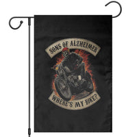 Funny Grumpy Old Biker Garden Flag Sons Of Alzheimer Where Is My Bike - Wonder Print Shop