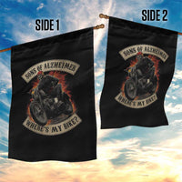 Funny Grumpy Old Biker Garden Flag Sons Of Alzheimer Where Is My Bike - Wonder Print Shop