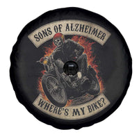 Funny Grumpy Old Biker Spare Tire Cover Sons Of Alzheimer Where Is My Bike - Wonder Print Shop