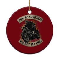 Funny Grumpy Old Biker Ceramic Ornament Sons Of Alzheimer Where Is My Bike - Wonder Print Shop