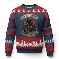 Funny Grumpy Old Biker Ugly Christmas Sweater Sons Of Alzheimer Where Is My Bike - Wonder Print Shop