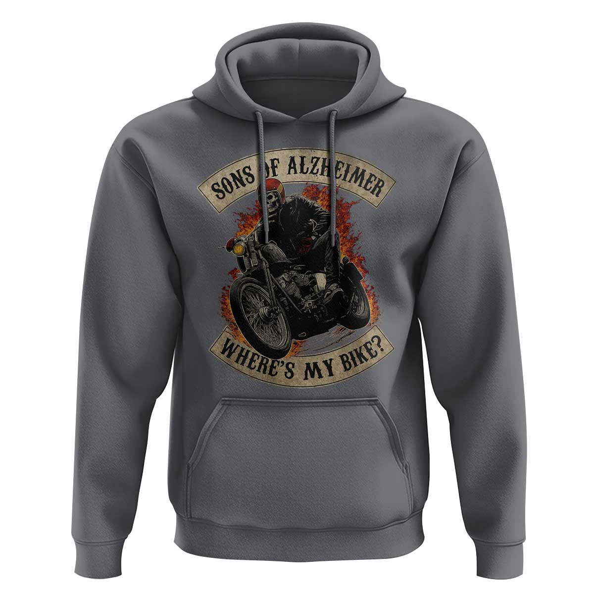 Funny Grumpy Old Biker Hoodie Sons Of Alzheimer Where Is My Bike - Wonder Print Shop