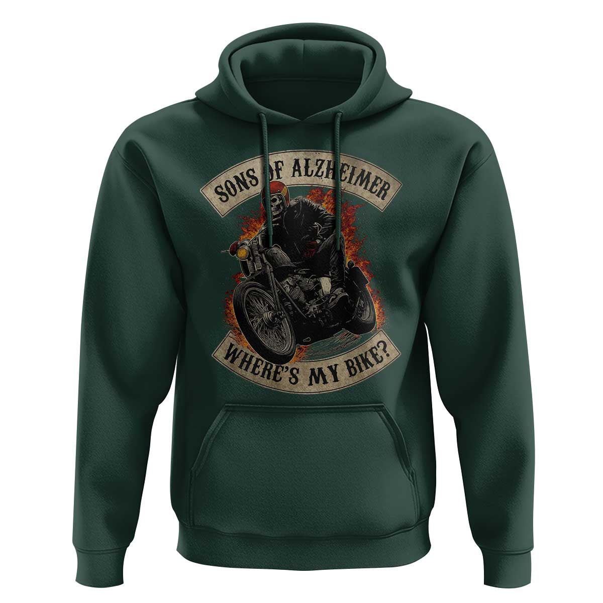 Funny Grumpy Old Biker Hoodie Sons Of Alzheimer Where Is My Bike - Wonder Print Shop
