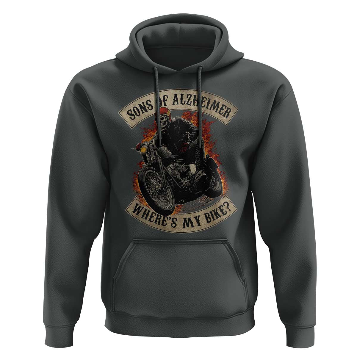 Funny Grumpy Old Biker Hoodie Sons Of Alzheimer Where Is My Bike - Wonder Print Shop