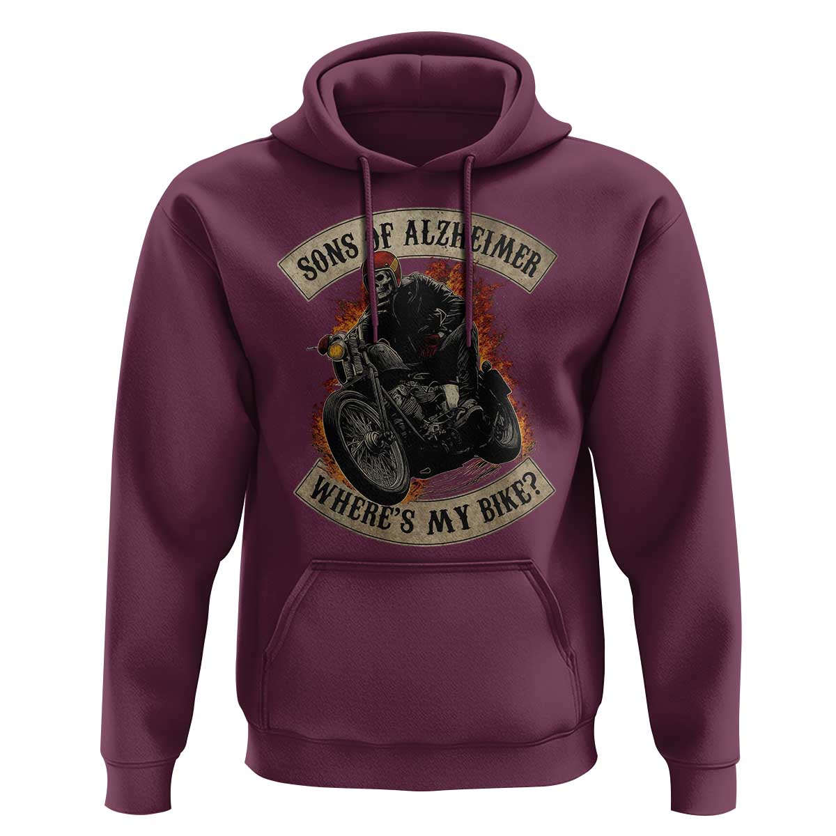 Funny Grumpy Old Biker Hoodie Sons Of Alzheimer Where Is My Bike - Wonder Print Shop