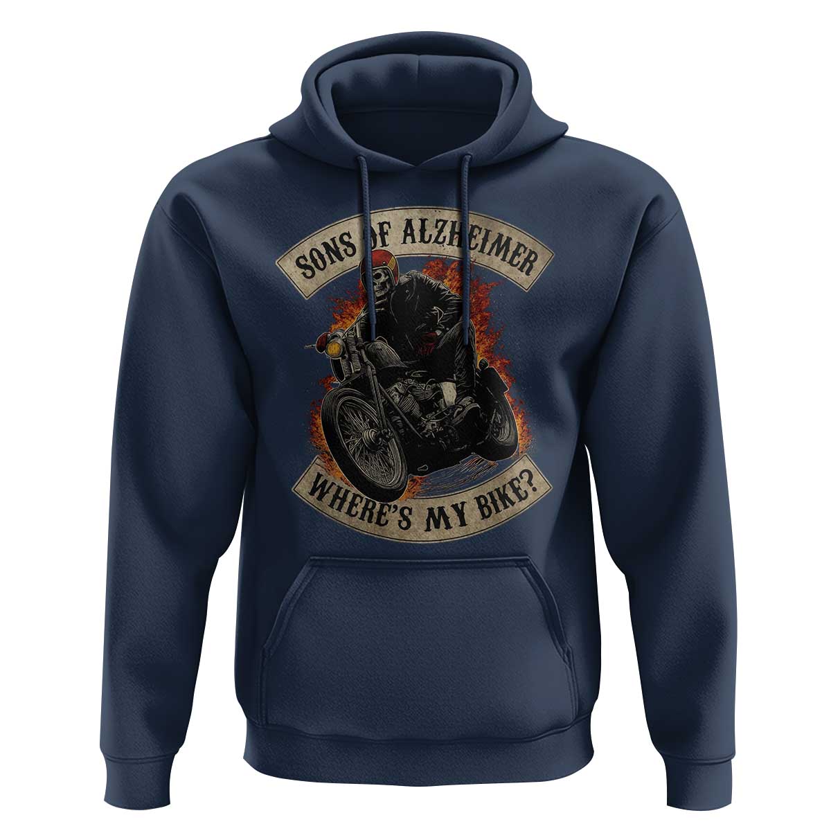 Funny Grumpy Old Biker Hoodie Sons Of Alzheimer Where Is My Bike - Wonder Print Shop