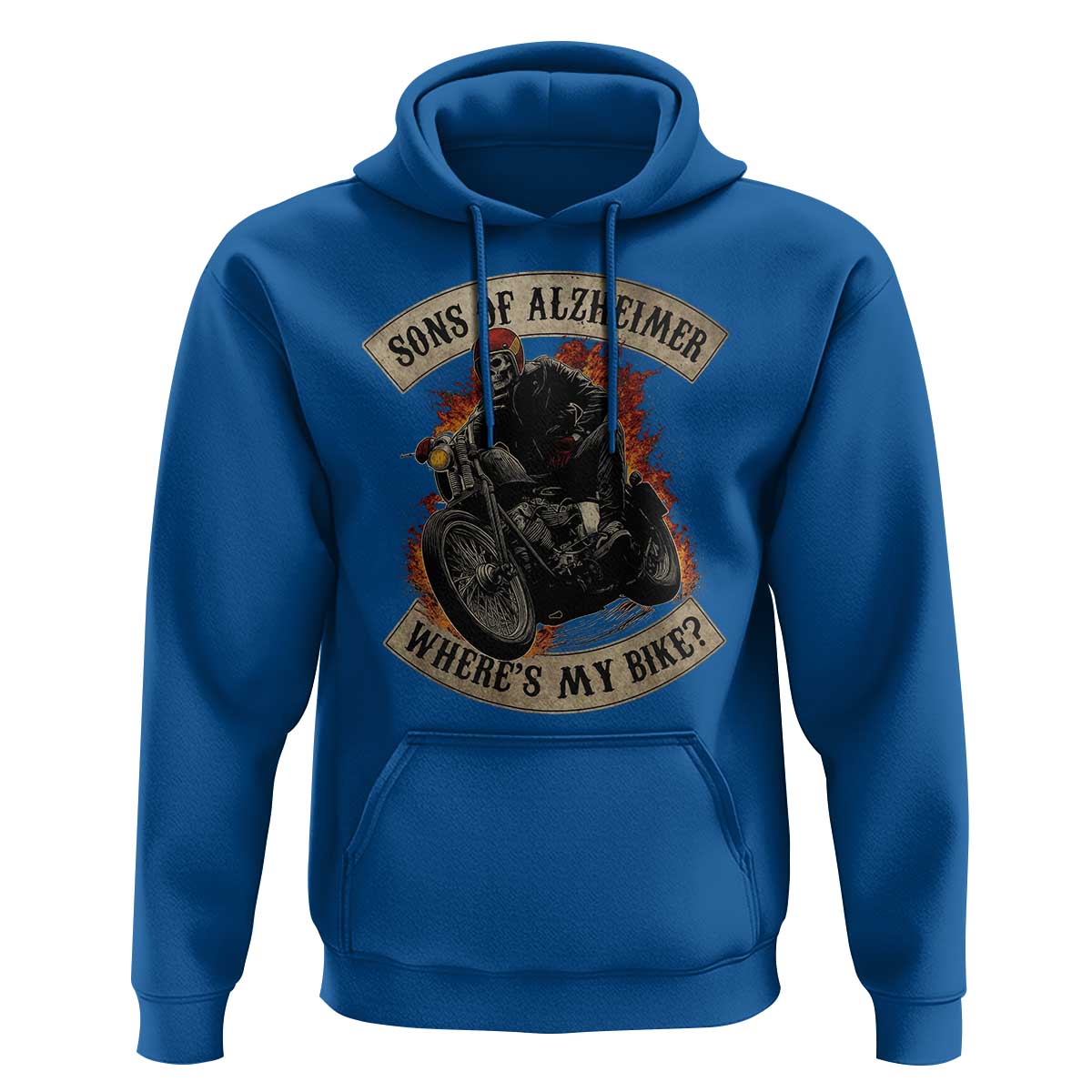 Funny Grumpy Old Biker Hoodie Sons Of Alzheimer Where Is My Bike - Wonder Print Shop