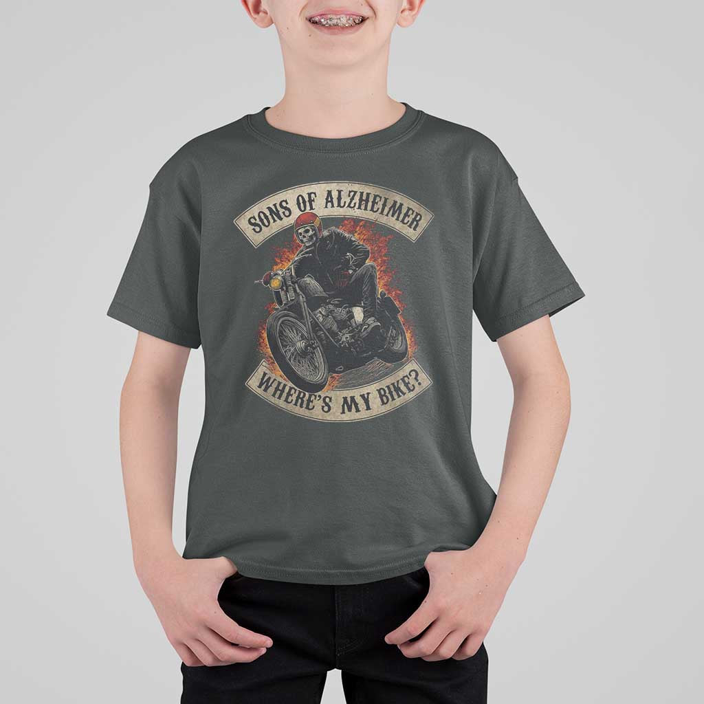 Funny Grumpy Old Biker T Shirt For Kid Sons Of Alzheimer Where Is My Bike - Wonder Print Shop