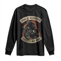 Funny Grumpy Old Biker Long Sleeve Shirt Sons Of Alzheimer Where Is My Bike - Wonder Print Shop