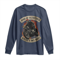 Funny Grumpy Old Biker Long Sleeve Shirt Sons Of Alzheimer Where Is My Bike - Wonder Print Shop