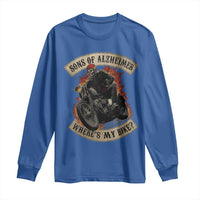 Funny Grumpy Old Biker Long Sleeve Shirt Sons Of Alzheimer Where Is My Bike - Wonder Print Shop