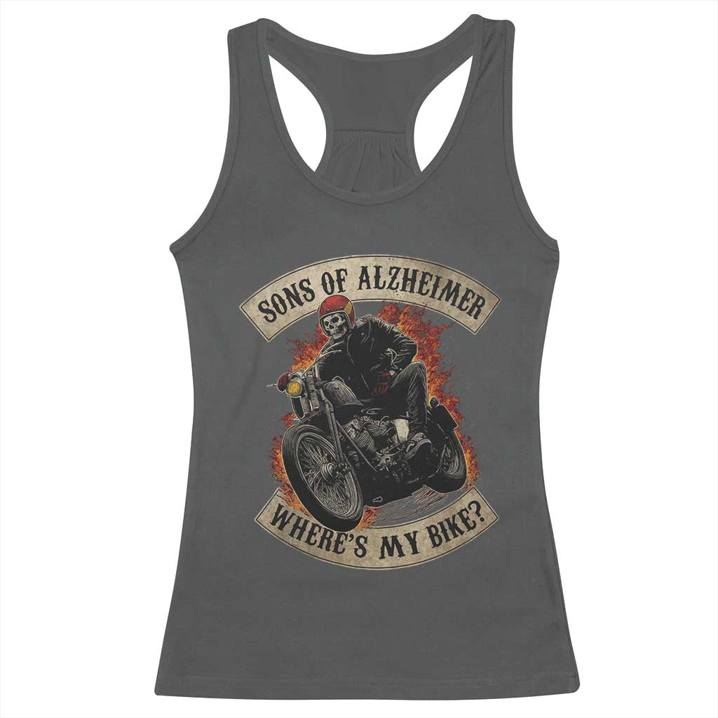 Funny Grumpy Old Biker Racerback Tank Top Sons Of Alzheimer Where Is My Bike - Wonder Print Shop