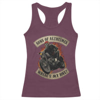 Funny Grumpy Old Biker Racerback Tank Top Sons Of Alzheimer Where Is My Bike - Wonder Print Shop
