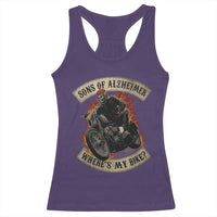 Funny Grumpy Old Biker Racerback Tank Top Sons Of Alzheimer Where Is My Bike - Wonder Print Shop
