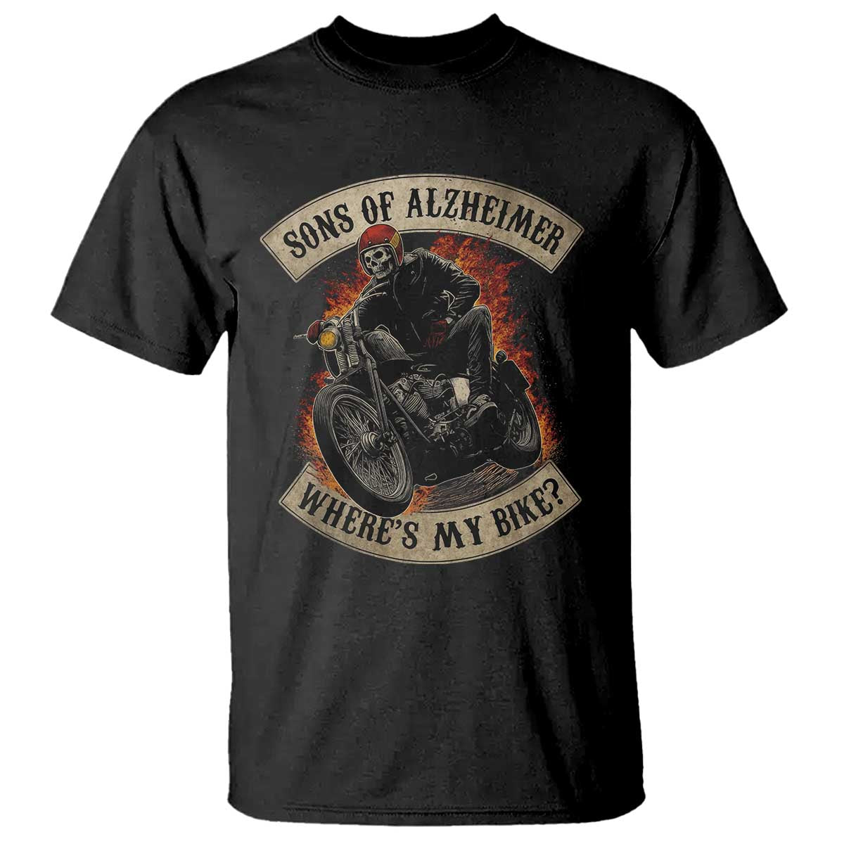 Funny Grumpy Old Biker T Shirt Sons Of Alzheimer Where Is My Bike - Wonder Print Shop