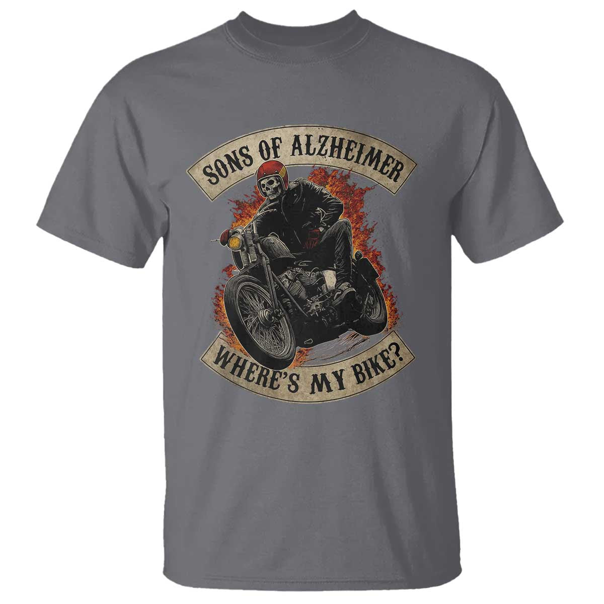 Funny Grumpy Old Biker T Shirt Sons Of Alzheimer Where Is My Bike - Wonder Print Shop