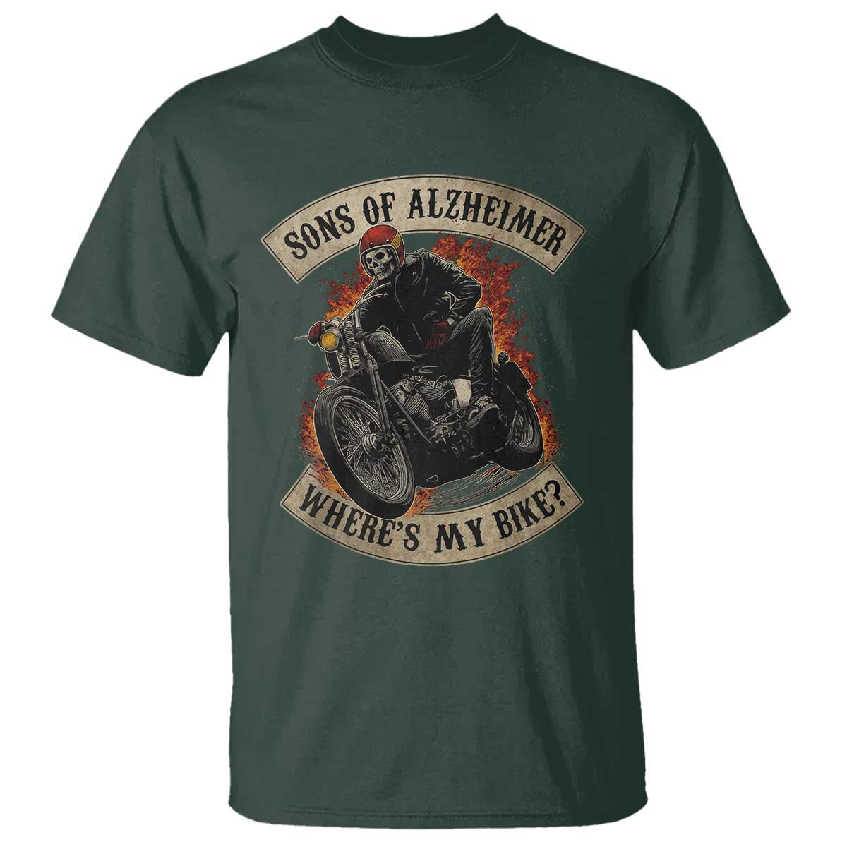 Funny Grumpy Old Biker T Shirt Sons Of Alzheimer Where Is My Bike - Wonder Print Shop