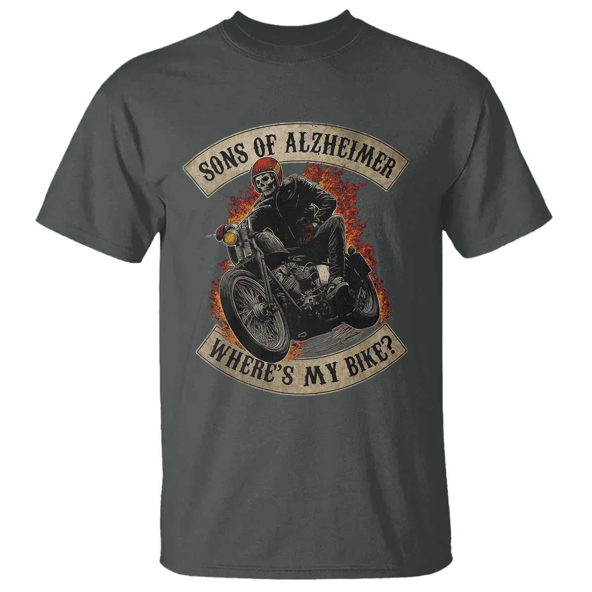 Funny Grumpy Old Biker T Shirt Sons Of Alzheimer Where Is My Bike - Wonder Print Shop