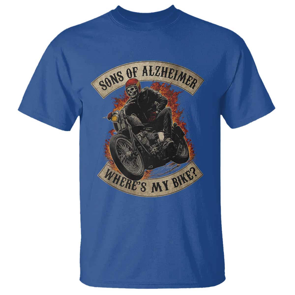 Funny Grumpy Old Biker T Shirt Sons Of Alzheimer Where Is My Bike - Wonder Print Shop