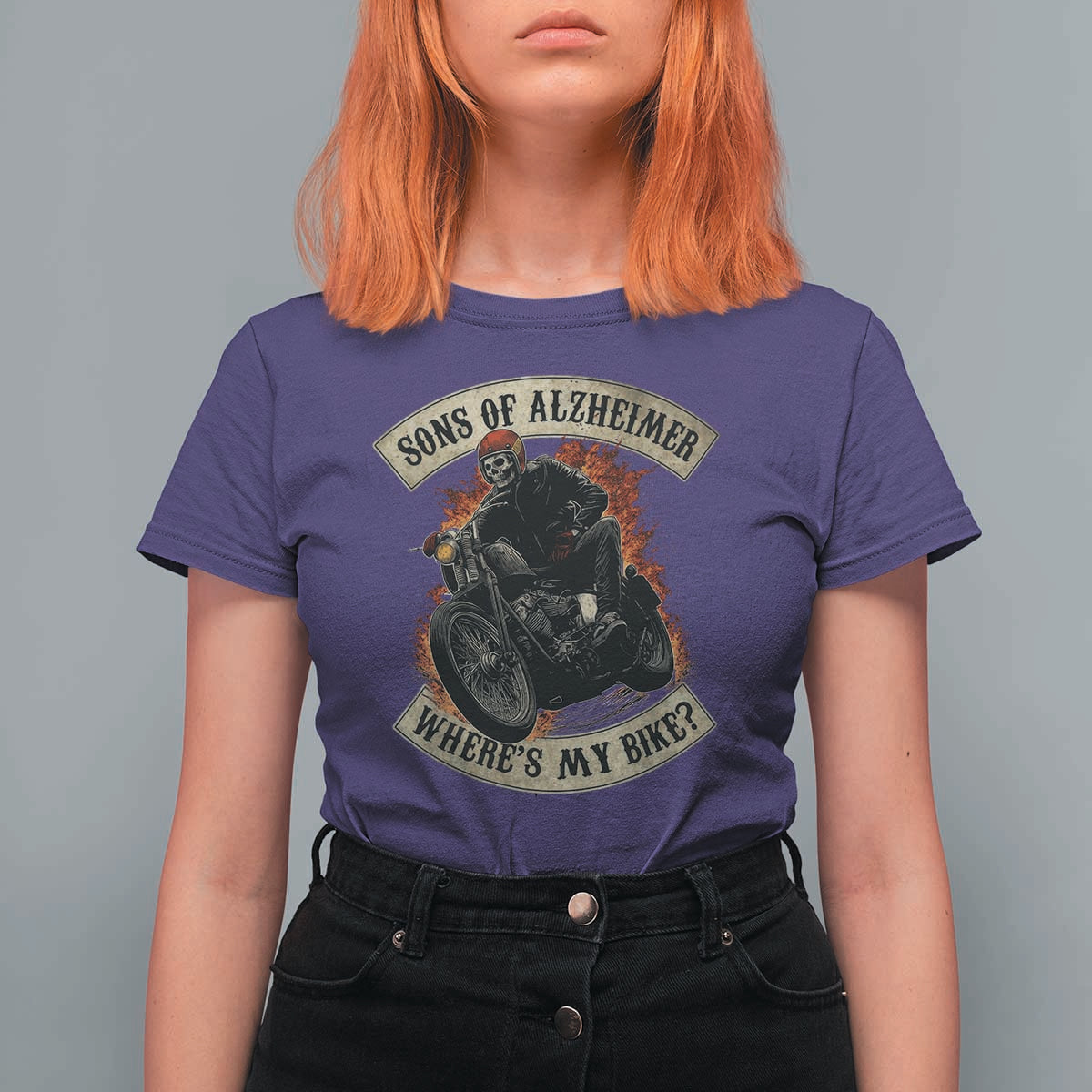 Funny Grumpy Old Biker T Shirt For Women Sons Of Alzheimer Where Is My Bike - Wonder Print Shop