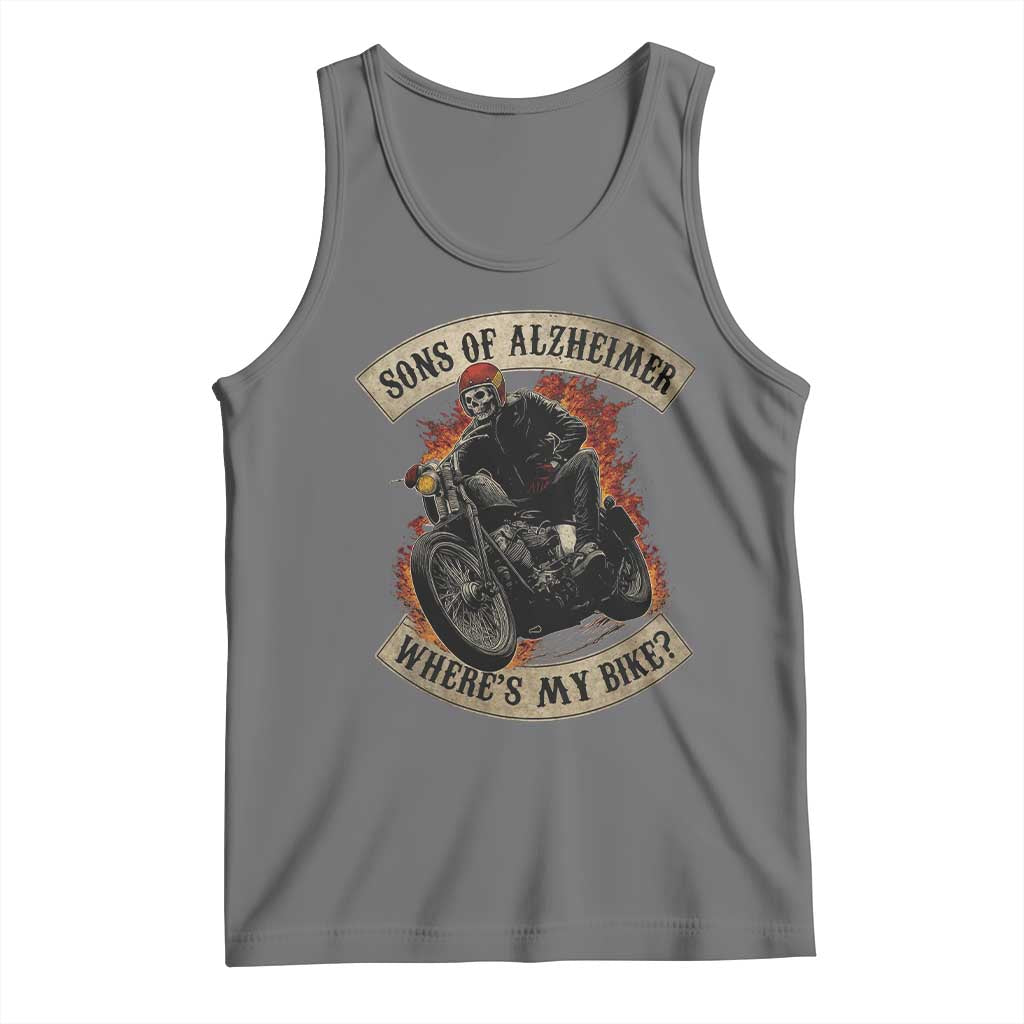 Funny Grumpy Old Biker Tank Top Sons Of Alzheimer Where Is My Bike - Wonder Print Shop