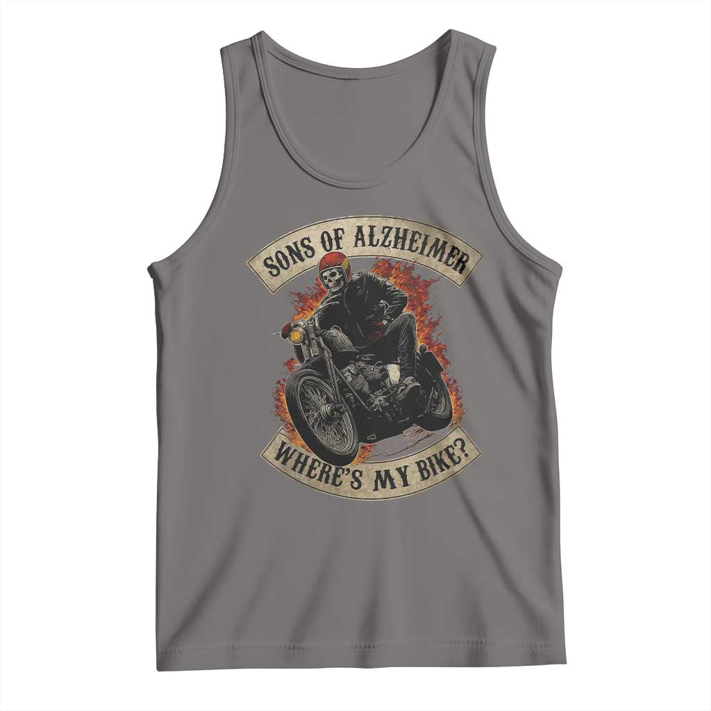 Funny Grumpy Old Biker Tank Top Sons Of Alzheimer Where Is My Bike - Wonder Print Shop