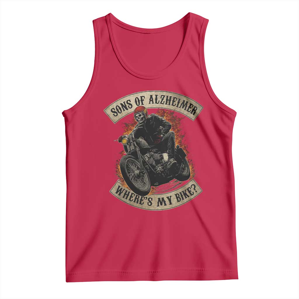 Funny Grumpy Old Biker Tank Top Sons Of Alzheimer Where Is My Bike - Wonder Print Shop