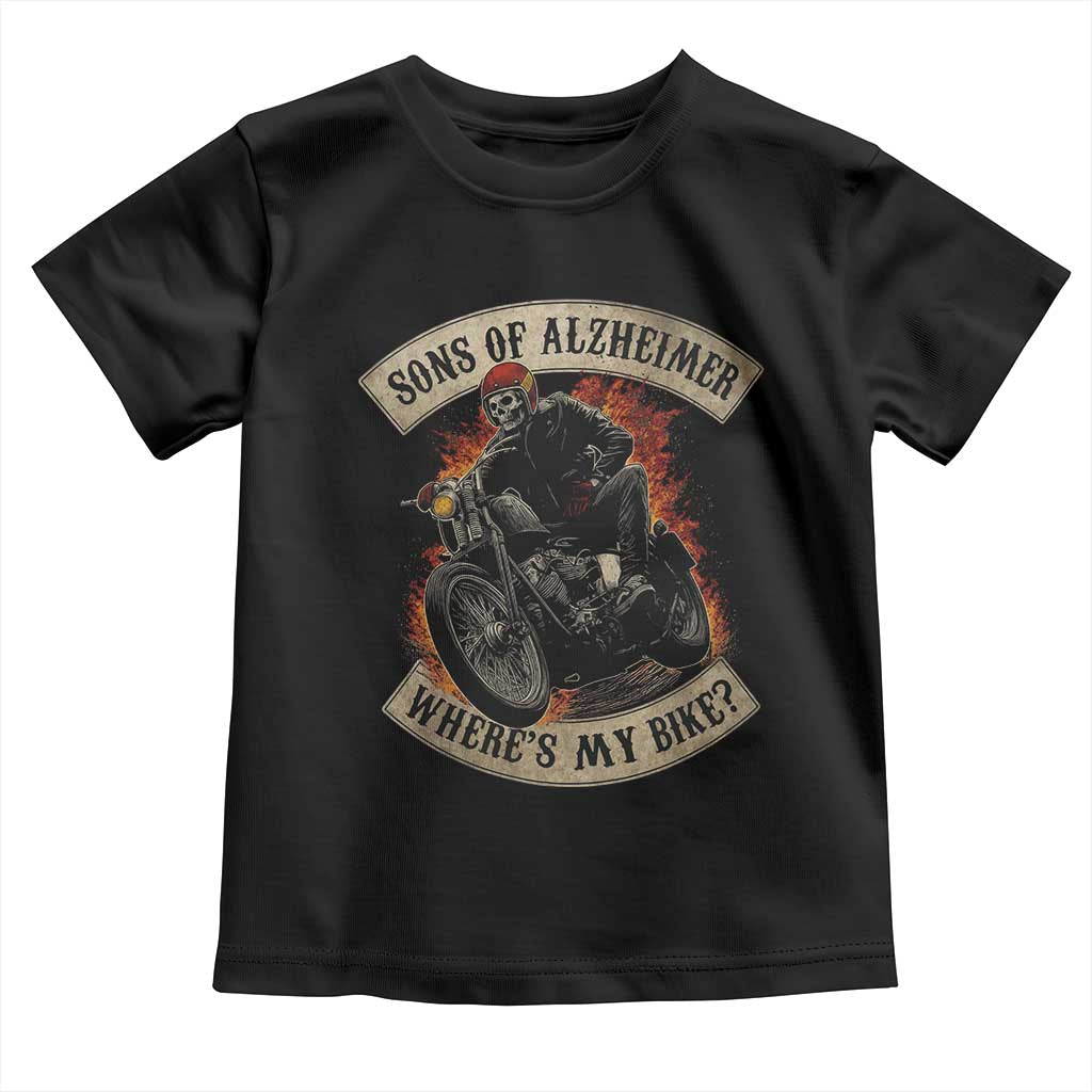 Funny Grumpy Old Biker Toddler T Shirt Sons Of Alzheimer Where Is My Bike - Wonder Print Shop