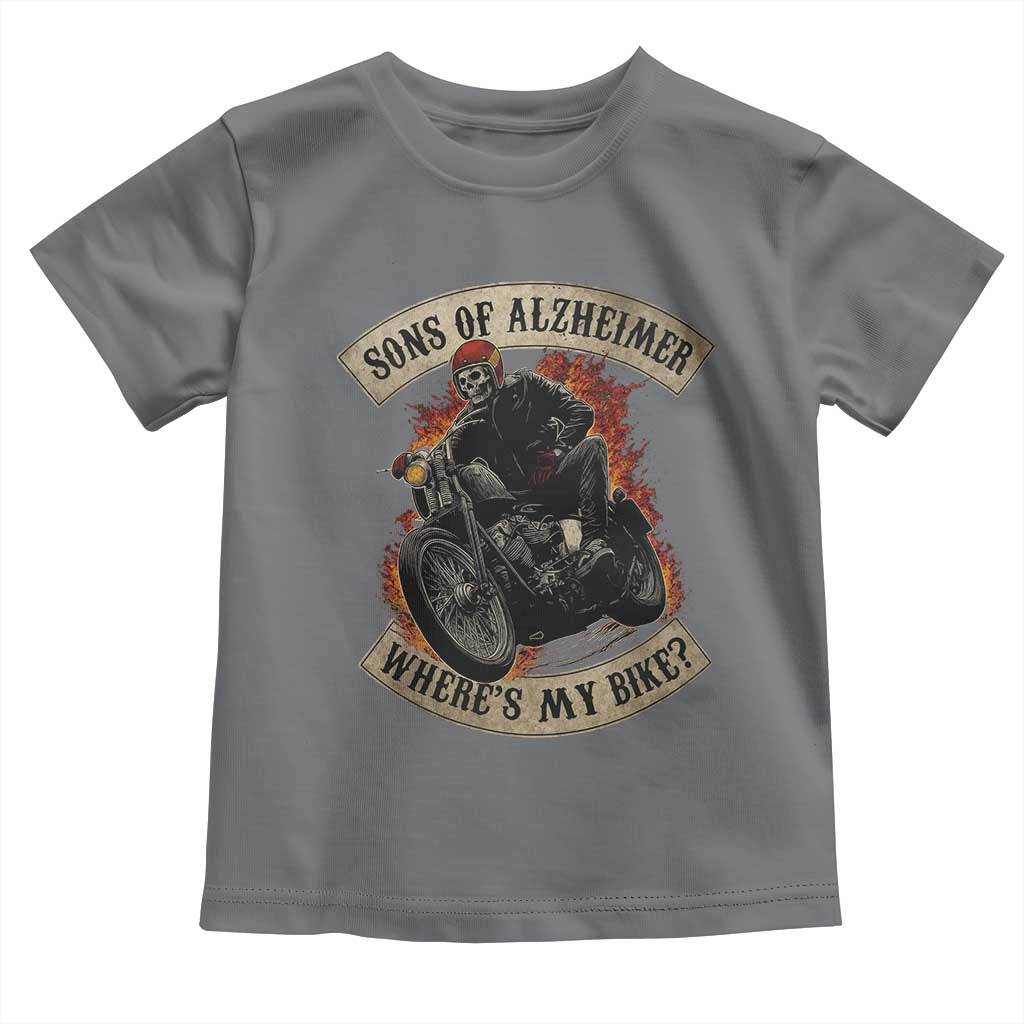 Funny Grumpy Old Biker Toddler T Shirt Sons Of Alzheimer Where Is My Bike - Wonder Print Shop