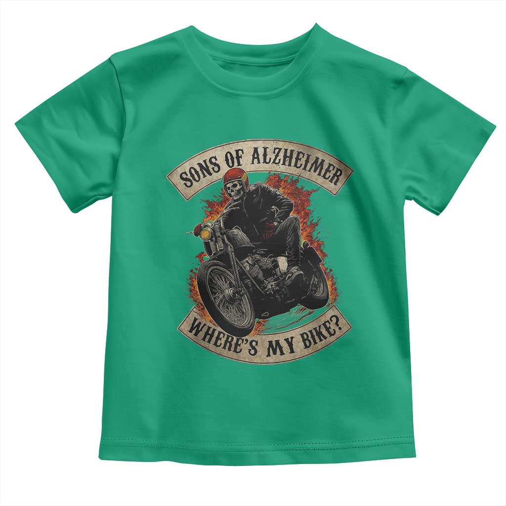 Funny Grumpy Old Biker Toddler T Shirt Sons Of Alzheimer Where Is My Bike - Wonder Print Shop