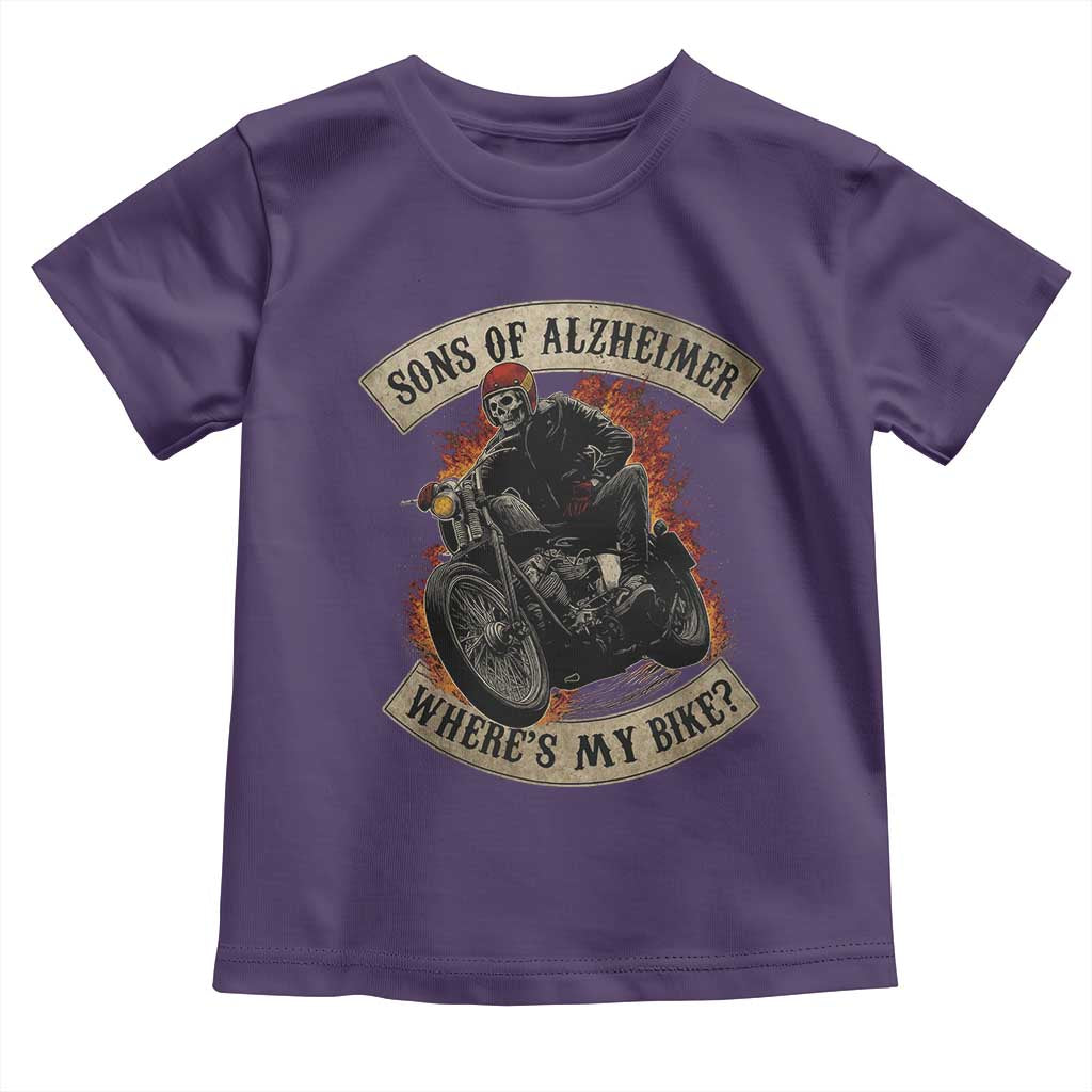 Funny Grumpy Old Biker Toddler T Shirt Sons Of Alzheimer Where Is My Bike - Wonder Print Shop
